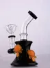 New Black and pink CHEECH Glass Bong Concentrate Oil rigs with diffused showerhead perc Bubber Water Pipe with 14 mm joint4143284