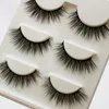 3D Mink False Eyelashes 3D15 3 Pairs Handmade Cotton Thread Messy Soft Natural Thick Fake Eyelashes Makeup Tools Eye