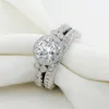 Size 5 6 7 8 9 10 Vintage Jewelry Round Cut 925 Sterling Silver White Topaz CZ Diamond Gemstones Wedding Engagement Bridal Ring Se271a