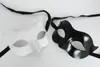 Máscara de disfraces masculinos Disfraces Máscaras venecianas Mascaradas masculinas Máscaras de plástico Media cara [Negro, Blanco, Oro, Plata]