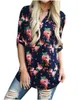 Paisley T-Shirt Women Long Sleeve Shirts Fashion Tops Casual Blouse V Neck Tees Print Plus Size Shirt Floral Blusas Women's Clothing B2983