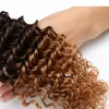 Ombre Deep Wave Bundles de cheveux humains 3 tons de couleur # 1b 4 27 Honey Blonde Extensions de cheveux bouclés profonds Brown Blonde Hair 3PCS / Lot