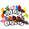 مخطط الأرنب آذان ربطة مطاطا Hairband الطفل بنات الشعر القوس رباطات شعر التعادل النقاط موضة الشعر اكسسوارات حريمي