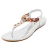 Damen-Sandalen, Bohemian-Stil, Diamant-Clip-Zehe, niedriger Absatz, lässige Damenschuhe, gewebte Flip-Flops, weiches Leder, Größe 35–41