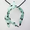 Kvinnor Tjej Retro Bow Bunny Polka Dots Lace Wire Scarf Hair Head Band Headband # R48