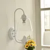 Современный белый смоляной стеклянный настенный светильник для коридора, окрашенный железный настенный светильник для спальни, зеркало для прихожей, настенный светильник для ванной комнаты
