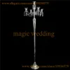 5ft Lang 5 Arm White Gold Silver Floor Candelabra met opknoping Crystal Bead voor Home Party Decoration