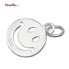 Beadsnice 925 pendentifs en argent sterling smiley visage charmes mignon sourire visage cadeaux d'anniversaire bijoux à bricoler soi-même trouver ID 35631