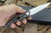 High End Ball Bear Flipper Kniv D2 Satin Blade Black Stone Washed TC4 Titan Handtag EDC Pocket Knives Xmas Present