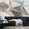 カスタムポールペーパー3Dモダンテレビバックグラウンドリビングルームベッドルーム抽象アートウォール壁画幾何学的壁壁紙297m