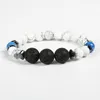 Nieuwe Design Zomer Mens Armband 1 stks 8mm met 12mm Lave Stone Tiger Eye Stone Beads Lucky Energy Armbanden voor Mannen