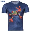 Nouveaux T Cotton Mode Hommes Chemises 3D Print manches courtes T-shirt Imagination colorée Design O Porter cou mince T-shirt décontracté