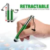 Retractable kapacitiv mini stylus pekskärmspenna med slingor för iPhone Samsung HTC LG Tablet Gratis frakt