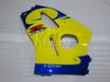 Kit de carénage en plastique de haute qualité pour Suzuki GSXR600 96 97 98 99 ensemble de carénages bleu jaune GSXR750 1996-1999 OI16