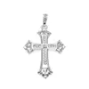 HipHop Catholic Big Cross Pendant Necklace 18K Gold Silver Plated Chain Long Necklace Pendants for Men Women gifts