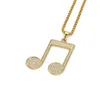 gold music note necklace