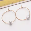 Boucles d'oreilles circulaires minimalistes européennes et américaines, boucles d'oreilles transparentes en perles de verre, rétro, vente en gros, livraison gratuite