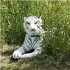 Dorimytrader Big Soft Simulated Forest Animal Tiger Plush Toy Stuffed Lying Animal Tiger Kids Present 51inch 130cm DY60597