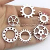 20669 Blandade 40pcs Vintage Silver Alloy Whell Gear Pendant Craft Smycken Fynd