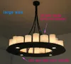 Americano Retro Vila Kevin Reilly Hemel Matemática Anel de Matemática Lâmpadas de Pingente de Vidro LED Candelabros Iluminação Innovative Metal Light Bar Luminária