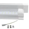 4FT 8FT 28W/72W Integrerad dubbelrad LED T8 rörlampa 7200LM SMD2835 1,2m 2,4m led lysrörsbelysningsarmatur