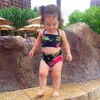 Maillot de bain 2 pièces pour fille Bikini Bandage Bikini maillot de bain Age 2-7T