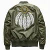 Großhandel - Frühling dünne Jacke Federn Stickerei Jacken Mantel USA Größe XS-XL