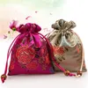 Brocade pequeno Silk Thicken Peony Flower Bag Jóias Gift Packaging Pouch Lavender Spice Saquinho Ferramentas Perfume Maquiagem armazenamento bolso 3pcs / lot