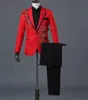 (jacket+pants) male suit host stage wear singer nightclub bar prom costumes glee club prom formal show performance sequins set with diamonds