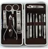 12 in 1 Stainless Steel Pedicure Manicure Set Nail Clipper Scissors Nail Care Nipper Cutter Cuticle Grooming Kit with Case
