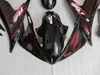 ABS plastic fairing kit for Yamaha YZF R6 03 04 05 red flames black fairings set YZF R6 2003 2004 2005 OT26