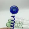 Tuyau de brûleur à mazout en verre Tuyaux à poignée en spirale Bubbler Pyrex mini tuyaux à poignée en verre