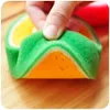 Cute Fruit Shape Microfiber Kitchen Sponge For Washing Scouring Pad Washing Towel Sponges Dishes Clearing Kitchen Tool Cleaning Supplies