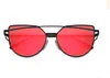 Mode lunettes de soleil yeux de chat femmes marque de mode or Rose miroir lunettes de soleil Unique plat dames lunettes de soleil Oculos UV400