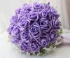 28 cm Gül Yapay Gelin Buketi Gelin Çiçekleri Düğün Buket İpek Kurdele Yeni Buque De Noiva Çok renkler