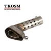 TKOSM Motocyklowy tłumik rur wydechowych Regulowany DB Killer Silencer Universal for Yoshimura Ducati Aprilia Motocross BMW284L