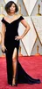 Lado divisão Oscar Awards vestidos de baile V Neck Red Carpet Dress Sweep Train Plus Size vestidos de noite