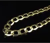Heren Hollow 10k Geel Goud 4,5 mm Cubaanse Curb Link Chain Ketting 18-24 Inch