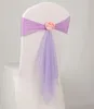 Stol Sash Cover Band Bankett Party Decoration Shining Wholesale Spandex Stretch Butterfly Chair Cover Sashes Snabb leverans WT066