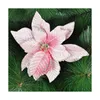 13CM 5.11 "6COLOR Clignotant Poinsettia Arbre De Noël Ornements Artificielle Arbre De Noël Décoration Événement Fête Fournitures TO124