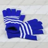 Mix Colors Classic Stripe Winter Warm Touch Screen Gloves For Table And Cellphone Stretchable Pure Color Five Fingers Glove