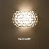 Moderno design luz parede sconce lâmpada acrílico bola iluminação cavoche bead led r7s bulbo clear âmbar âmbar hotel café