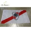 Argentina River Plate FC 3*5ft (90cm*150cm) Polyesterflagga Bannerdekoration flygande hemträdgårdsflagga Festliga presenter