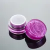 5g 10g 30g 50g Vide Maquillage Cosmétique Visage Crème Pot Pot Bouteille Acrylique Conteneur avec Rose Motif Casquette Boîte Portable Portable expédition rapide F2017582