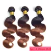 3 + 1 Бразильские человеческие волосы Wefts Weaves закрытие кружева фронтальные пучки Бразильские девственницы Волосы Глубокие вьющиеся необработанные шить в наращивание волос