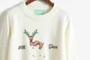 Neue Frauen Pullover Weihnachten Rentier Druck Gestrickte Herbst Winter Pullover Deer Pullover Neue Jahre Weibliche Tops Wolle Warme Pullover