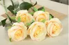 Großhandel-Künstliche Rosen Blume Gefälschte Seide Einzelne Rosen in mehreren Farben für Hochzeitsmittelstücke Home Party Dekorative Blumen A0744