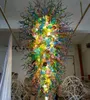 Large Luxury Hand Blown Murano Glass Chandelier Light Modern Art Deco LED Lightt Source CE UL Certificate Glass Hotel Lobby Chandelier