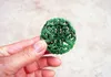 Jade verde natural, bênção dupla handmade pura do dragão. (encantador). Talismã - colar PENDAN