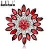 Wholesale- Large Red Blue Rhinestone Brooches Wedding Bouquet Flowers Brooch Pins For Women Cheap Fashion Jewelry Clothes Accessoris1